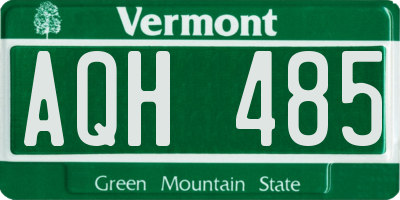 VT license plate AQH485