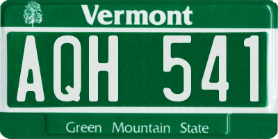 VT license plate AQH541