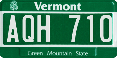 VT license plate AQH710