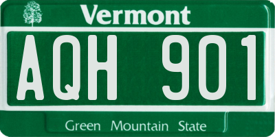 VT license plate AQH901