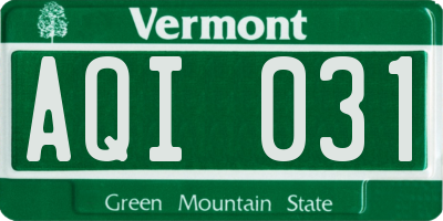 VT license plate AQI031