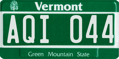 VT license plate AQI044