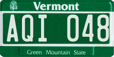 VT license plate AQI048