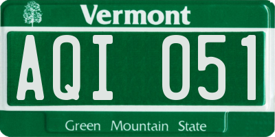 VT license plate AQI051