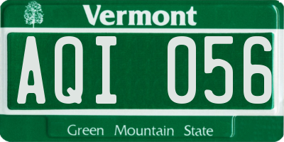VT license plate AQI056