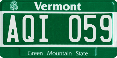 VT license plate AQI059