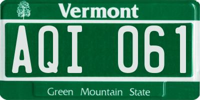 VT license plate AQI061