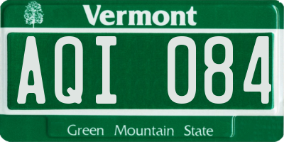 VT license plate AQI084