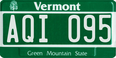 VT license plate AQI095