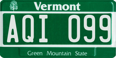 VT license plate AQI099