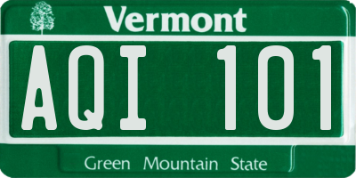VT license plate AQI101