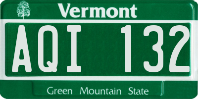 VT license plate AQI132