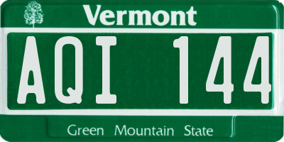VT license plate AQI144