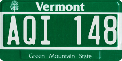 VT license plate AQI148