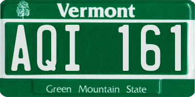VT license plate AQI161