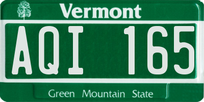 VT license plate AQI165