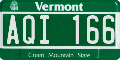 VT license plate AQI166