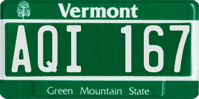 VT license plate AQI167