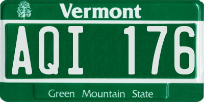 VT license plate AQI176