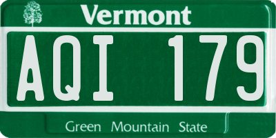 VT license plate AQI179