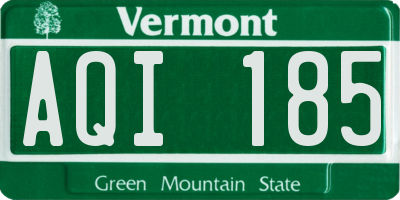 VT license plate AQI185