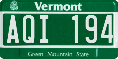 VT license plate AQI194