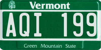 VT license plate AQI199