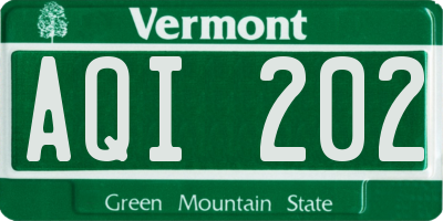 VT license plate AQI202
