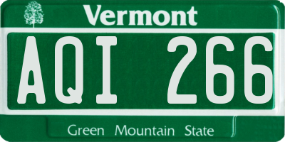 VT license plate AQI266
