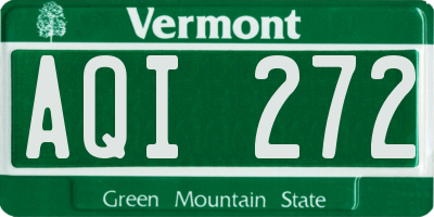 VT license plate AQI272