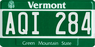 VT license plate AQI284