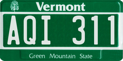 VT license plate AQI311