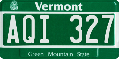 VT license plate AQI327