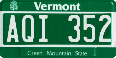 VT license plate AQI352