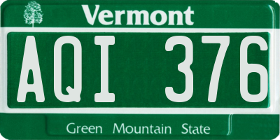 VT license plate AQI376