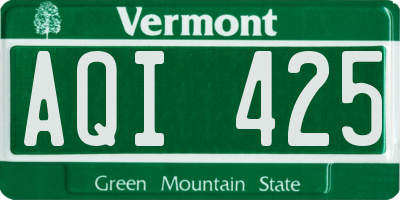 VT license plate AQI425
