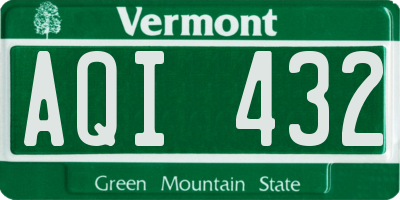 VT license plate AQI432