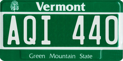 VT license plate AQI440