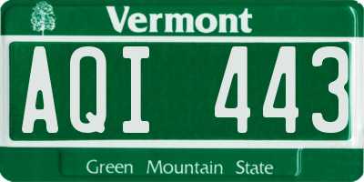 VT license plate AQI443