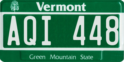 VT license plate AQI448