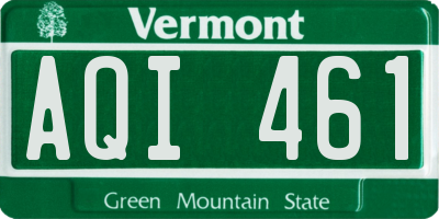 VT license plate AQI461