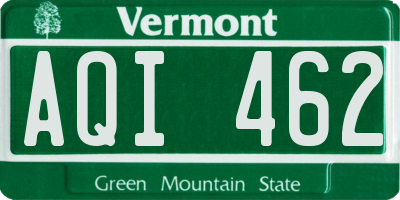 VT license plate AQI462