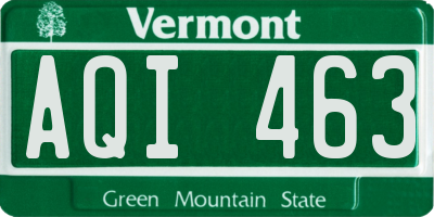 VT license plate AQI463