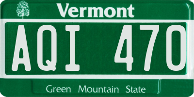 VT license plate AQI470