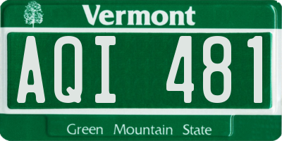 VT license plate AQI481