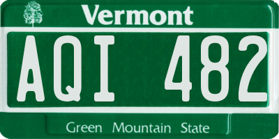 VT license plate AQI482