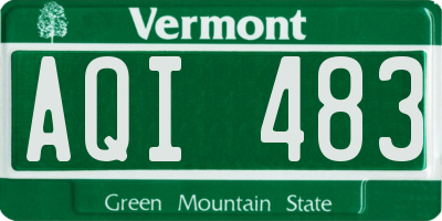 VT license plate AQI483