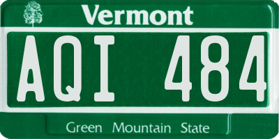 VT license plate AQI484