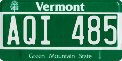 VT license plate AQI485