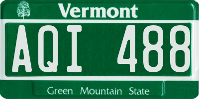 VT license plate AQI488